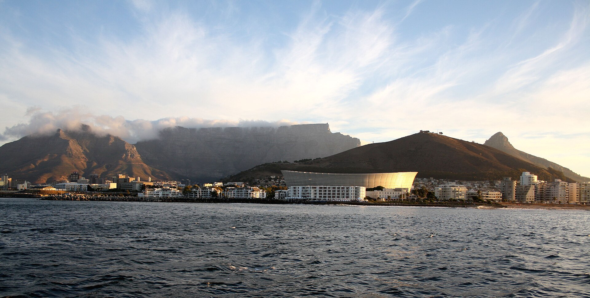 Cape Town Stadium with Signal Hill backdrop, Green Point